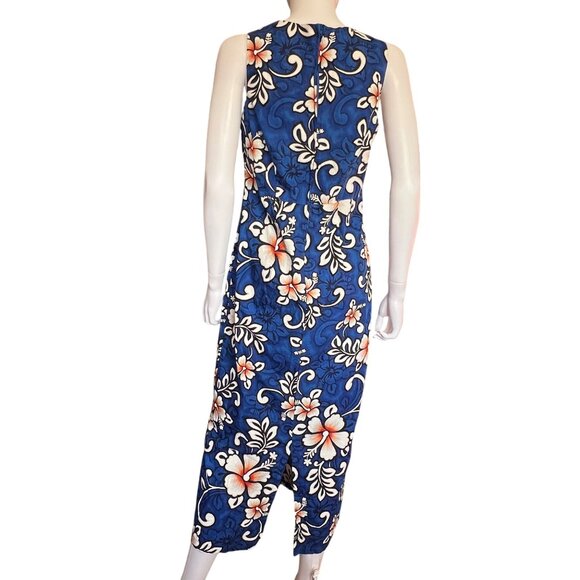 Hilo Hattie Hawaiian Floral Maxi Dress 100% Cotton Made In Hawaii Womens Sz 10 - Picture 2 of 8